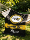 Personalized Alabama State ASU Blanket Soft Throw, Grad Alumni Gift, Game Day & Dorm Throw