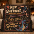 Dungeon Crawler Carl Goddamnit Donut Blanket, Princess Donut And Mongo Fleece Blanket, New Achievement, Bookish Throw For Bed Couch Sofa