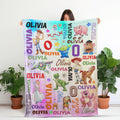 Personalized Toy Story Blanket, Custom Name Disney Toy Story Blanket,Birthday Boy or Girl,Woody Buzz Lightyear Jessie Toy Story,Gift For Kid