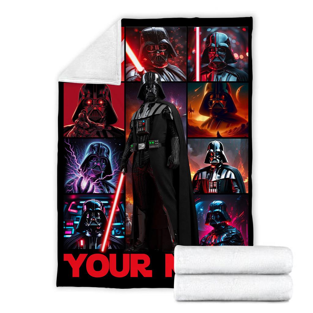 Personalized Darth Vader Fleece Blanket, Disneyland Star Wars Blanket, Christmas Blanket, Birthday Gift Birthday Boy, Cozy Disney Home Decor