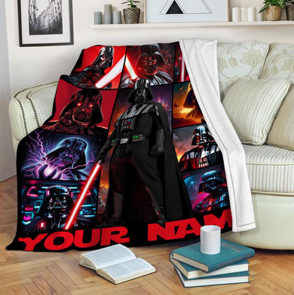 Personalized Darth Vader Fleece Blanket, Disneyland Star Wars Blanket, Christmas Blanket, Birthday Gift Birthday Boy, Cozy Disney Home Decor