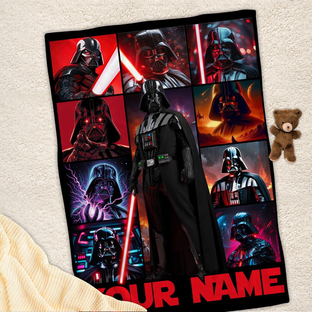 Personalized Darth Vader Fleece Blanket, Disneyland Star Wars Blanket, Christmas Blanket, Birthday Gift Birthday Boy, Cozy Disney Home Decor