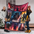 Personalized Darth Vader Fleece Blanket, Disney Star Wars Blanket, Christmas Blanket, Birthday Gift Birthday Boy, Cozy Disney Home Decor