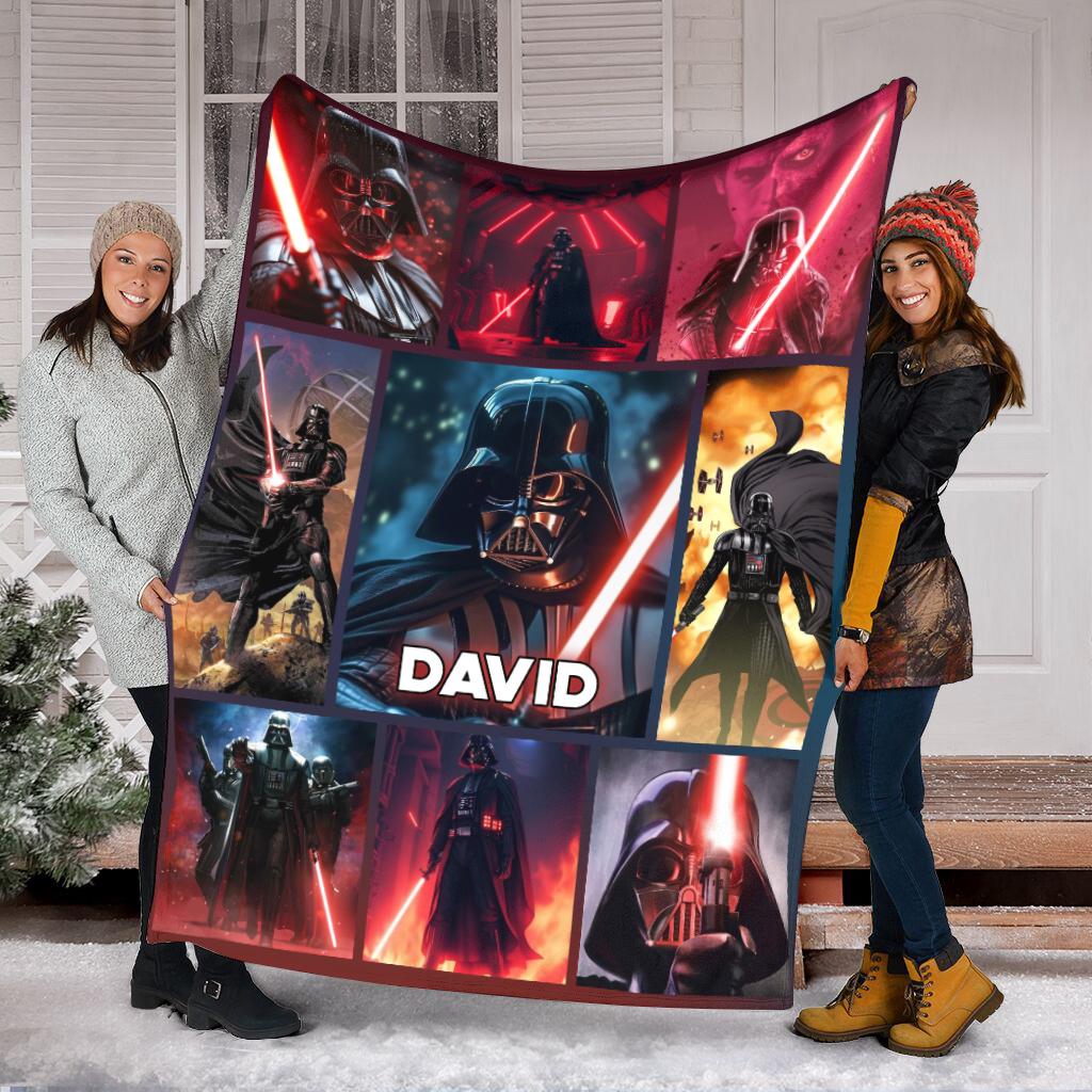 Personalized Darth Vader Fleece Blanket, Disney Star Wars Blanket, Christmas Blanket, Birthday Gift Birthday Boy, Cozy Disney Home Decor