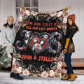 Custom Name Jack Skellington Sally Blanket The Nightmare Before Christmas Blanket Halloween Blanket Gifts For Him, Lover Christmas Decor