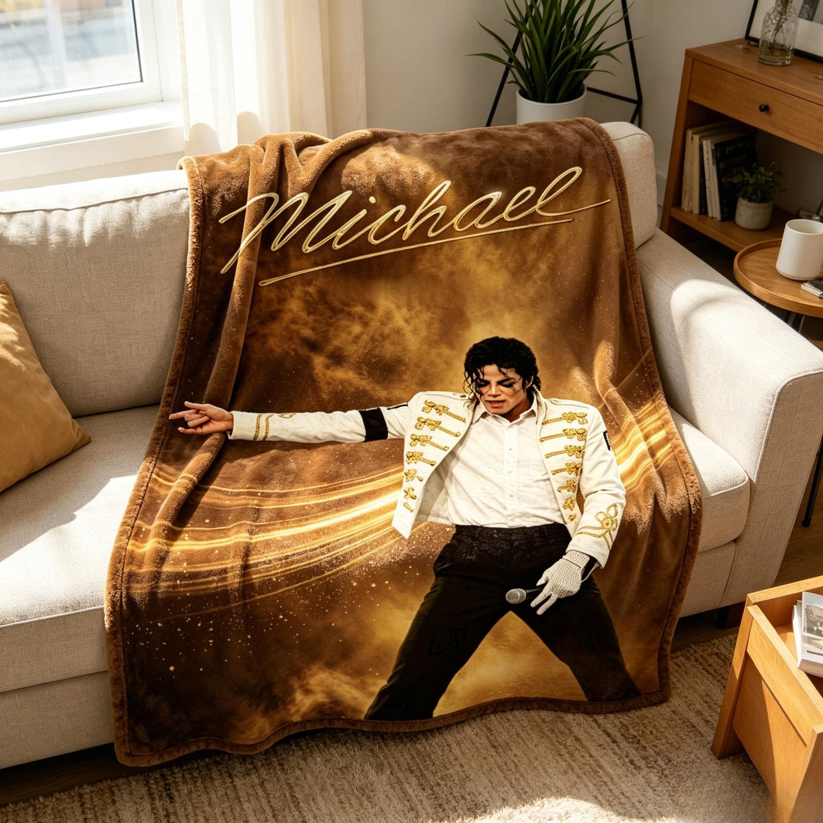 Michael Jackson Thriller Art Blanket Soft Throw Movie Poster Fan Memorabilia Throw