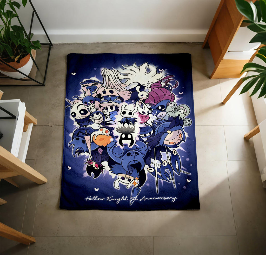 Hollow Knight Silksong Hornet Fleece Throw Blanket, Team Cherry Indie Game Merch