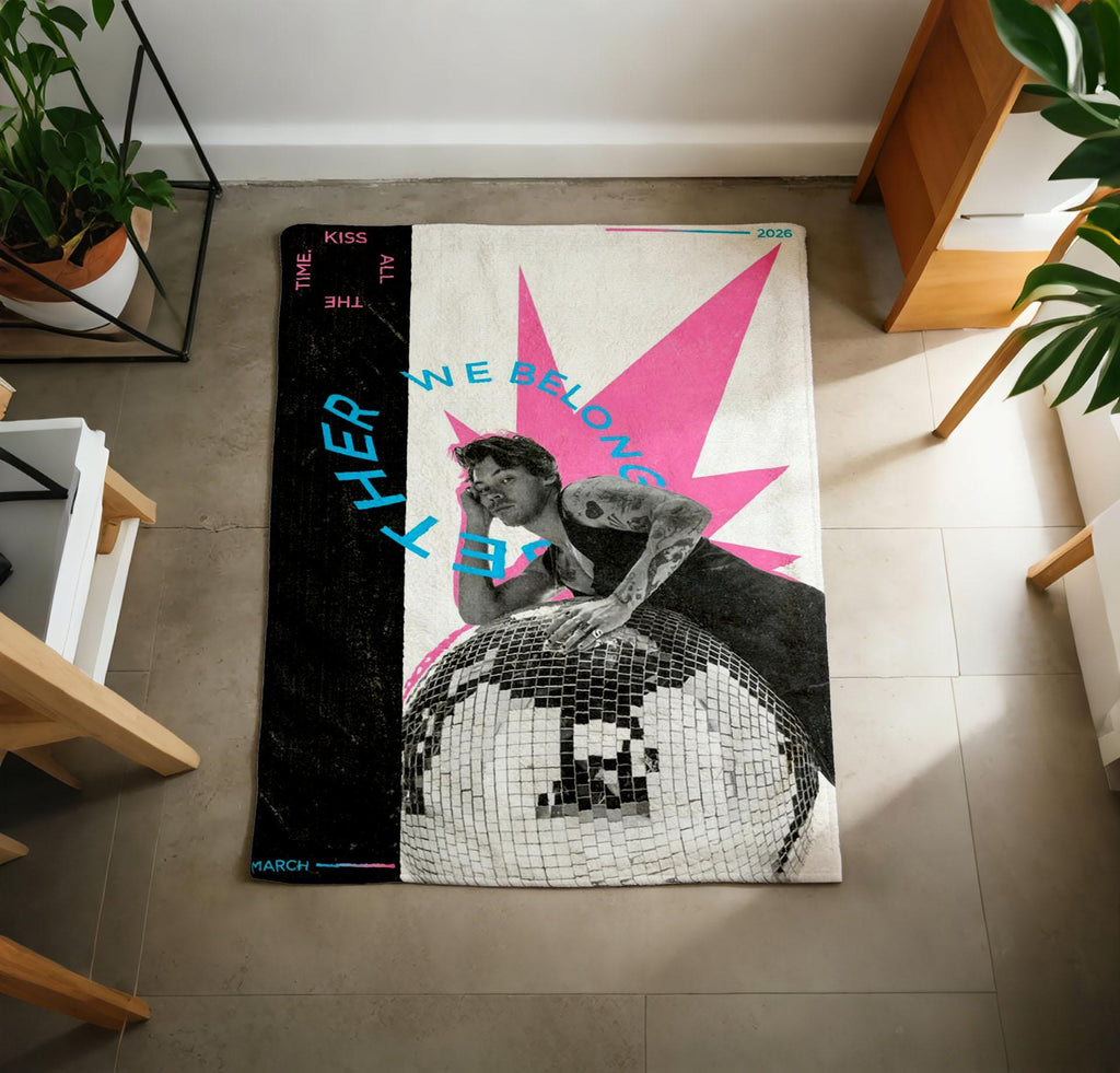 Harry Styles "Disco Occasionally" Album Blanket Soft Throw, Retro Poster Throw, Fan Gift