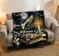 Personalized Magic Wizard Blanket, Starry Night Castle Throw, Fantasy Gift