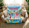 Personalized Blue's Clues Pool Party Blanket, Soft Plush Fleece Throw
