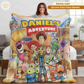Custom Name Disney Toy Story Blanket, Woody Buzz Lightyear Jessie Blanket, Personalized Toy Story 5 Blanket, Toy Story 5 Gift for Boy, Girl