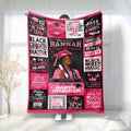 Black Nurse Girl Graduation Blanket, Custom College Graduate Gift for Her, African American Class of 2026 Throw Blanket