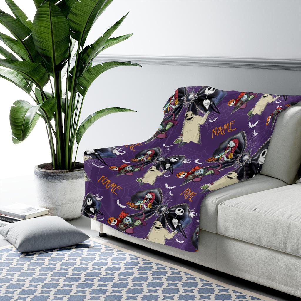 Personalized Baby Blanket, The Nightmare Before Christmas Blanket, Christmas Gift For Boys And Girls Blanket, Baby Blanket Disney Home Decor