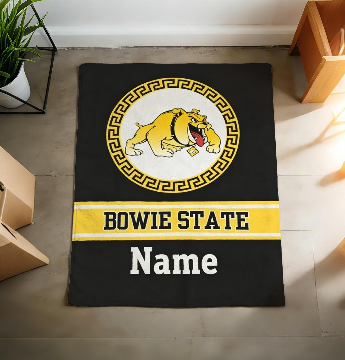 Personalized Bowie State University Blanket – Game Day Throw, Dorm Decor, Graduation Gift