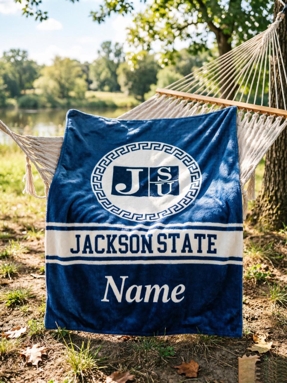 Personalized Jackson State Blanket – HBCU Alumni Graduation Gift, Game Day Throw