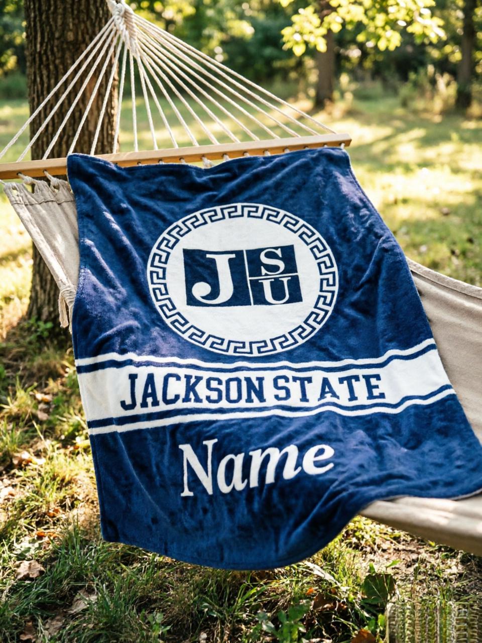 Personalized Jackson State Blanket – HBCU Alumni Graduation Gift, Game Day Throw