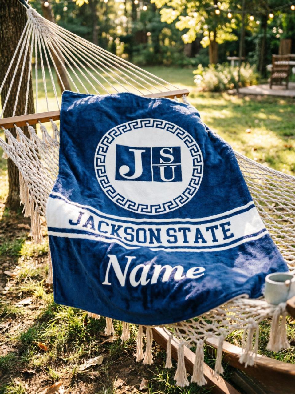 Personalized Jackson State Blanket – HBCU Alumni Graduation Gift, Game Day Throw