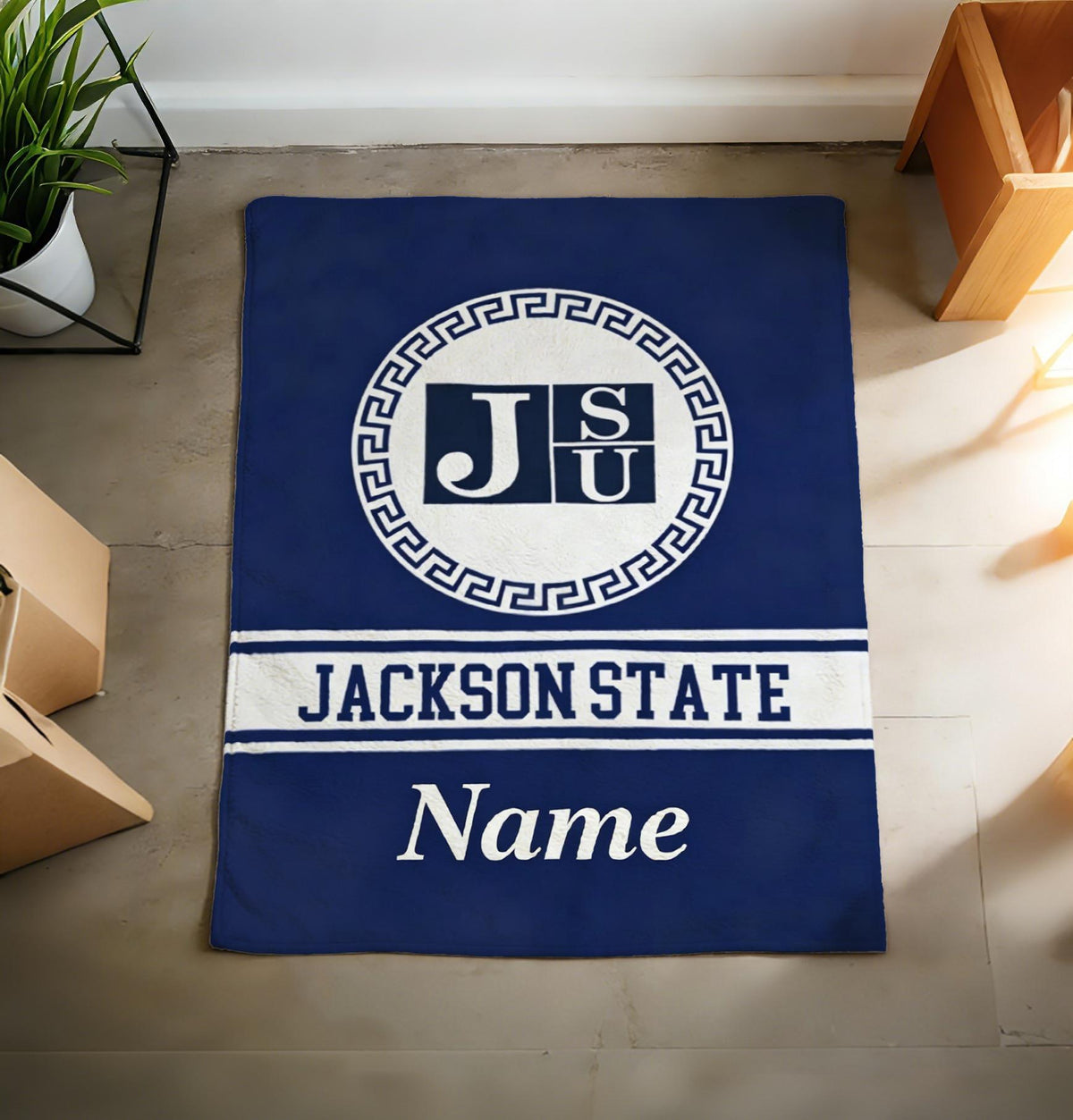 Personalized Jackson State Blanket – HBCU Alumni Graduation Gift, Game Day Throw