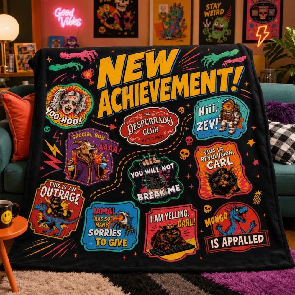 Mongo Is Appalled Dungeon Crawler Carl Blanket, Princess Donut And Mongo Fleece Blanket, New Achievement, Bookish Throw For Bed Couch Sofa