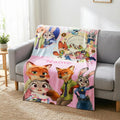 Zootopia Blanket Soft Throw, Personalized Custom Flannel Throw, Keepsake Gift for Kids & Cartoon Lovers