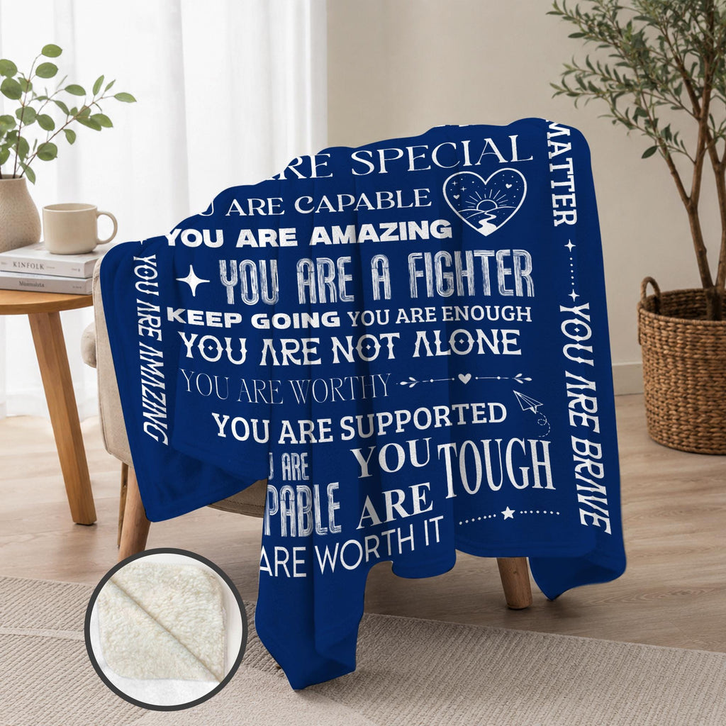 Inspirational Blanket Gift, Get Well Soon Throw, Encouragement Blanket, Thinking of You Gift, Feel Better Gift for Women, For Men