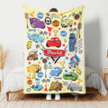 Personalized Disney Cars Blanket, Custom Name Pixar Cars Blanket, Lightning McQueen, Disney Nursery Decor, Baby Shower, Cars Birthday Gift