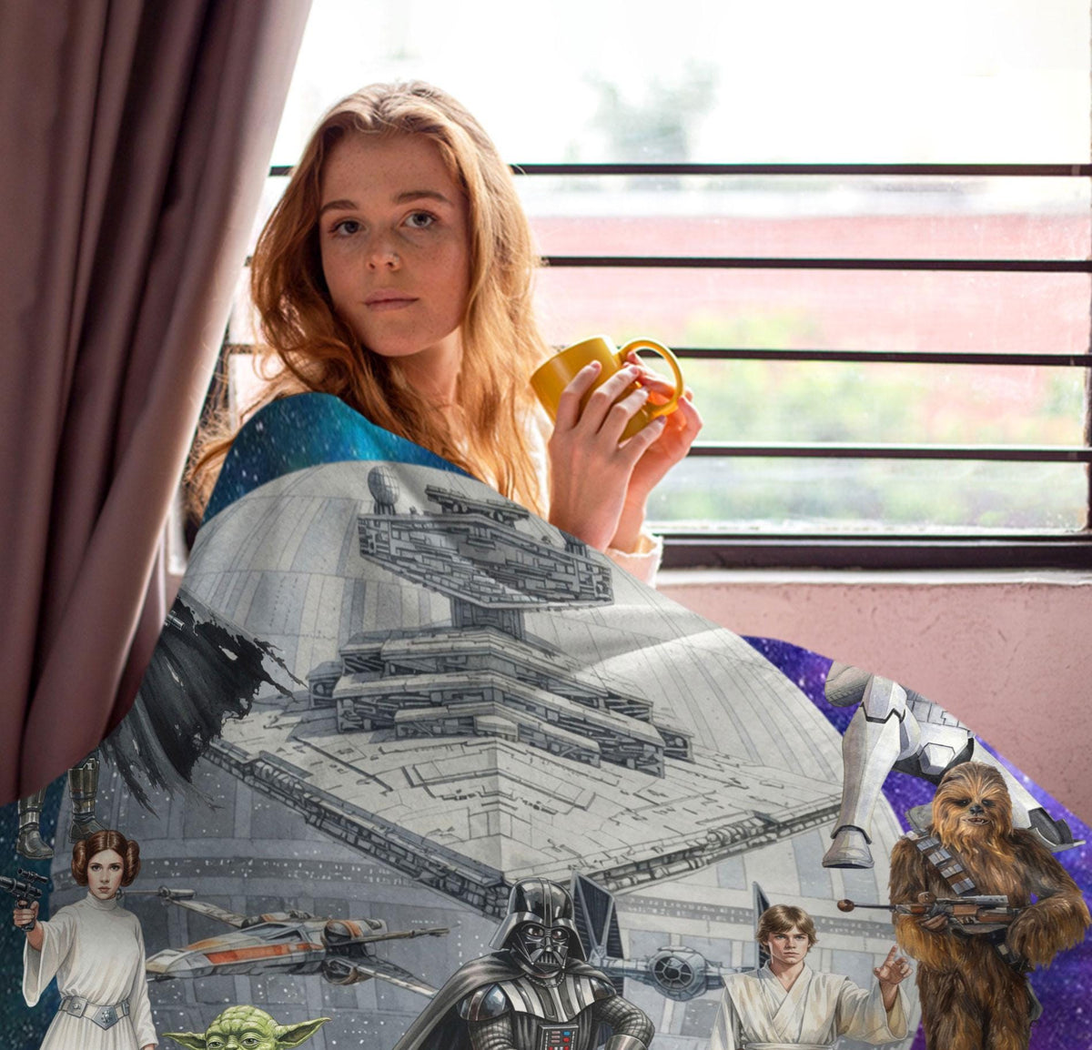 Custom Name Disney Star Wars Blanket, Personalized Star Wars Blanket, Star Wars Birthday Gift, Darth Vader Skywalker Leia, Bedding Decor