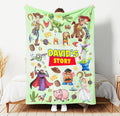 Personalized Toy Story Blanket, Custom Name Disney Toy Story Blanket, Woody Buzz Lightyear Jessie Blanket, Nursery Decor, Cartoon Toy Gift
