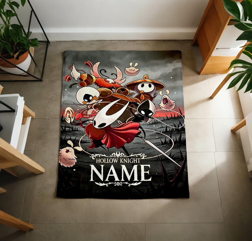 Personalized Hollow Knight Silksong Blanket, Ancient Temple Scene Throw