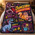 Dungeon Crawler Carl Inspired Blanket, Funny Fantasy Novel Throw Blanket, Cozy Gamer Gift, LitRPG Fandom Blanket, Soft Plush Couch Blanket