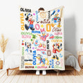 Custom Name Disney Cruise Blanket, Personalized Mickey Minnie Toddler Travel Blanket, Mickey Cruise Ship Gift for Kids, Custom Baby Blanket