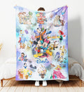 Personalized Disneyland Blanket, Custom Name Mouse And Friends Blanket, Disney Blanket for Kids, Disney World Blanket, Disney Home Decor