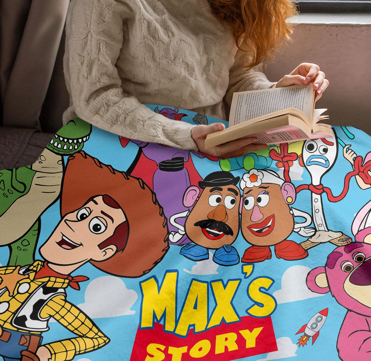Personalized Disney Toy Story Blanket, Custom Name You've Got A Friend In Me Blanket, Woody Buzz Jessie Blanket, Toy Story Nursery Throw