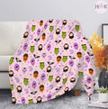 Cute Spooky Popsicle Throw Blanket, Summerween Blanket, Ghost Ice Cream Halloween Blanket, Kids Halloween Gift, Cozy Plush Blanket