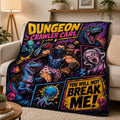 Dungeon Crawler Carl Fleece Blanket, New Achievement Gamer Sherpa Throw Cozy LitRPG Bookish Merch Princess Donut Fan Gift For Couch
