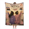 Custom Best Friend Blanket Personalized Flannel Throw Customized Name Soft Fleece Blanket Anti Pilling Cozy Friendship Gift Soul Sister