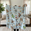 Personalized Toy Story Characters Velveteen Plush Blanket | Woody Buzz Jessie Pattern