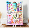 Custom Name Toy Story Blanket, Personalized Toy Story Blanket for Kids Baby, Cute Birthday Gift for Boys Girls, Nursery Decor, Cartoon Toy