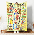 Custom Name Pirates Of The Caribbean Blanket, Mouse And Friends Cruise Blanket for Kids Baby, Disney Cruise Blanket, Disney Nursery Decor
