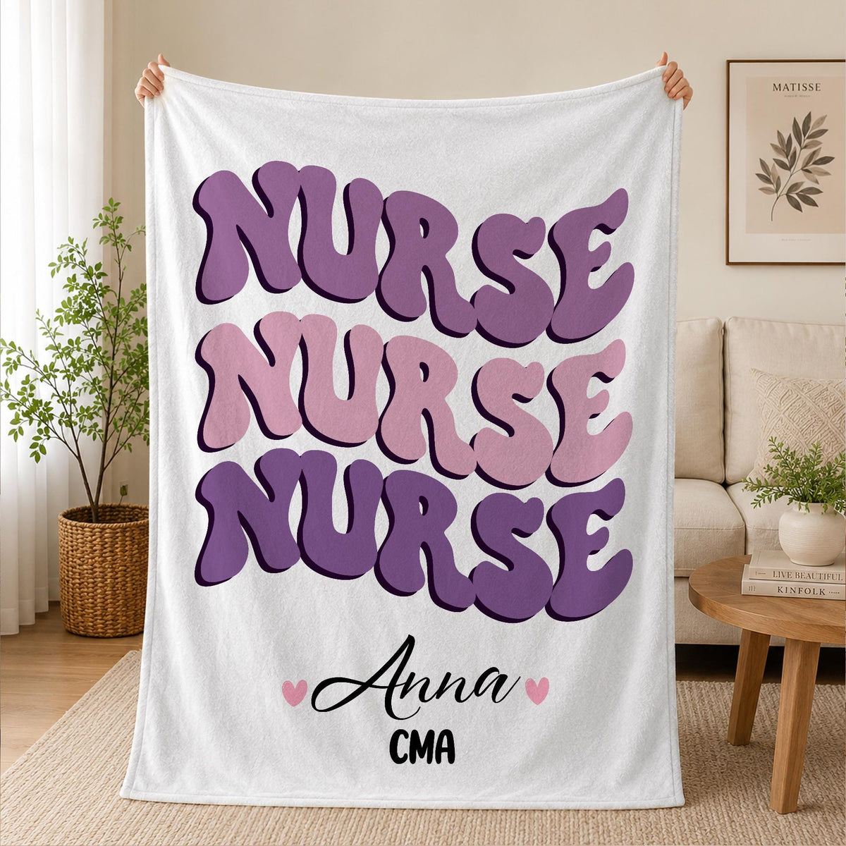 Nurse Blanket Gift, Nurse Appreciation Gift, RN Gifts, Nurse Graduation Gift, Christmas Gift for Nurse