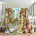 Vintage Hundred Acre Wood Blankets, Pooh Bear Blanket, Winnie The Pooh Blanket for Kids, Winnie Pooh Nursery Blanket