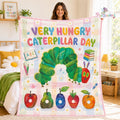 The Very Hungry Caterpillar Blanket, Caterpillar Fruit Blanket, Early Learning Throw, Classroom Reading Gift, Teacher Gift