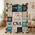 CNA Blanket, Appreciation Gift, Certified Nursing Assistant Throw Blanket, CNA Graduation Gift, Nurse Week Gift, Woven For CNA