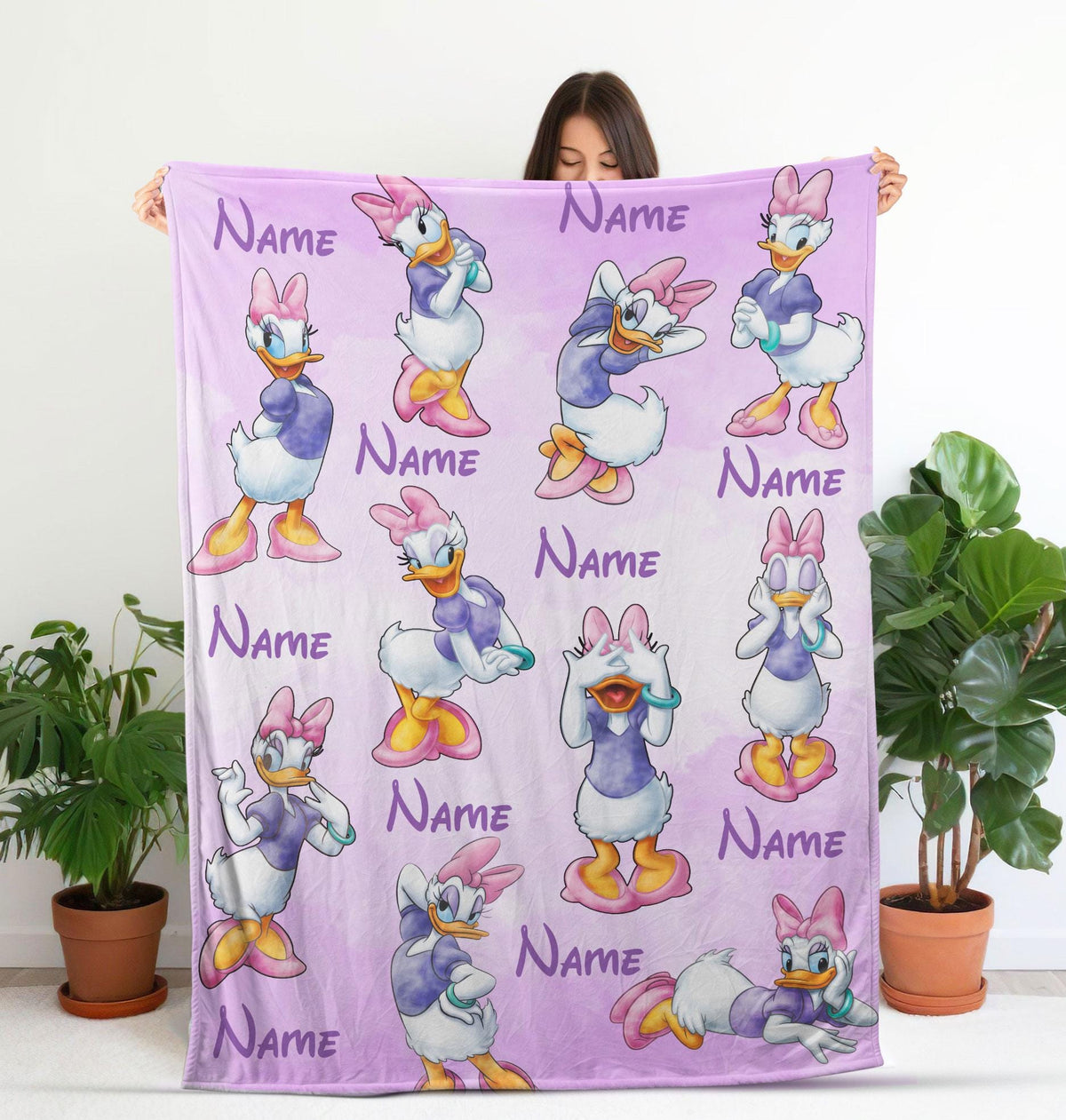 Custom Name Mouse And Friends Blanket, Personalized Mouse And Friends Blanket, Disney Character, Disney Blanket for Kid, Baby Shower Gift