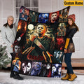 Personalized Halloween Horror Movie Fleece Blanket, Custom Michael Myers Blanket, Scary Movie Fleece , Spooky Birthday Present Cozy Blankets