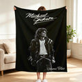 Personalized Music Icon Blanket, Custom Name Bad Era Inspired Flannel Throw, Minimalist Portrait Pop Star Blanket, Cool Bedroom Decor