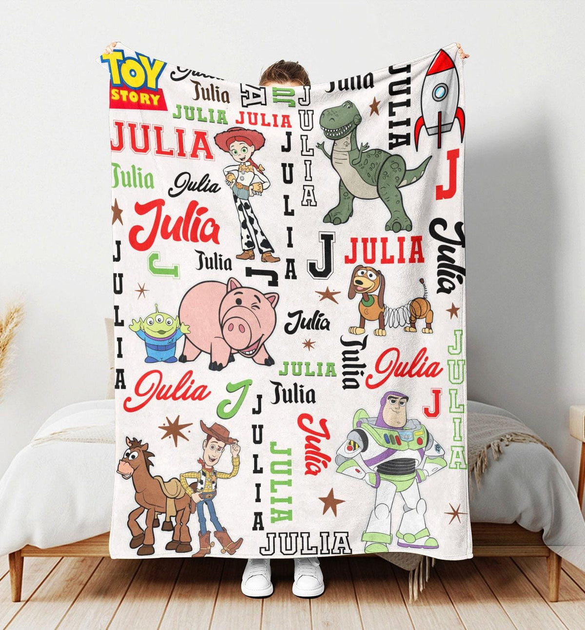 Personalized Disney Toy Story Blanket, Custom Name Toy Story Blanket, You've Got A Friend In Me, Toy Story Nursery Decor, Baby Shower Gift