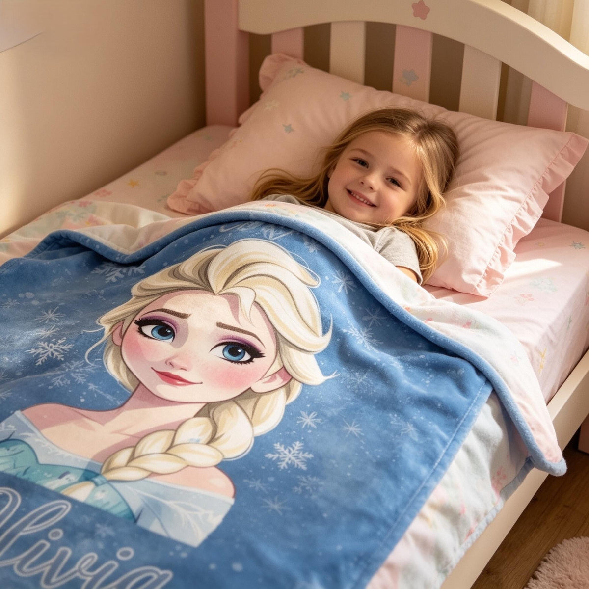 Custom Name Elsa Blanket, Disney Elsa Princess Blanket, Frozen Blanket, Frozen Movie Blanket, Disney Princess Blanket