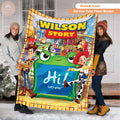 Custom Name Disney Toy Story Blanket, Personalized Toy Story 5 Blanket, Woody Buzz Lightyear Jessie Blanket, Toy Story 5 Gift for Boy, Girl