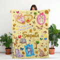 Personalized Winnie the Pooh Blanket, Custom Baby Blanket,Pooh Bear Nursery Decor Soft Fleece Blanket New Baby Gift Girl Boy,Pooh And Friend